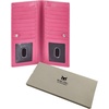image:imageLong Wallet for Men Women Leather Slim Bifold RFID Blocking Card HolderHot Pink Fine Grained