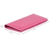 image:imageLong Wallet for Men Women Leather Slim Bifold RFID Blocking Card HolderHot Pink Fine Grained