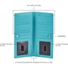 image:imageLong Wallet for Men Women Leather Slim Bifold RFID Blocking Card HolderMint Fine Grained