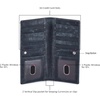 image:imageLong Wallet for Men Women Leather Slim Bifold RFID Blocking Card HolderNavy Wax Pull Up