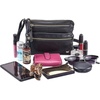 image:imageSmall Leather Crossbody Bag for Women Adjustable Sling Purse Multi PocketBlack Nappa