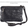 image:imageSmall Leather Crossbody Bag for Women Adjustable Sling Purse Multi PocketBlack Washed Vintage