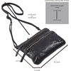 image:imageSmall Leather Crossbody Bag for Women Adjustable Sling Purse Multi PocketBlack Washed Vintage