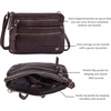 image:imageSmall Leather Crossbody Bag for Women Adjustable Sling Purse Multi PocketCoffee Multiwax