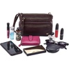 image:imageSmall Leather Crossbody Bag for Women Adjustable Sling Purse Multi PocketCoffee Multiwax