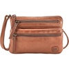 image:imageSmall Leather Crossbody Bag for Women Adjustable Sling Purse Multi PocketCognac Washed Vintage