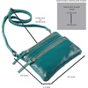 image:imageSmall Leather Crossbody Bag for Women Adjustable Sling Purse Multi PocketEmerald Green Nappa