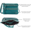 image:imageSmall Leather Crossbody Bag for Women Adjustable Sling Purse Multi PocketEmerald Green Nappa