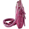 image:imageSmall Leather Crossbody Bag for Women Adjustable Sling Purse Multi PocketFuchsia Pink Nappa