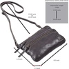 image:imageSmall Leather Crossbody Bag for Women Adjustable Sling Purse Multi PocketGrey Washed Vintage
