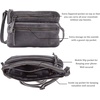 image:imageSmall Leather Crossbody Bag for Women Adjustable Sling Purse Multi PocketGrey Washed Vintage