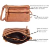 image:imageSmall Leather Crossbody Bag for Women Adjustable Sling Purse Multi PocketMustard Multiwax