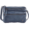image:imageSmall Leather Crossbody Bag for Women Adjustable Sling Purse Multi PocketOcean Blue Washed Vintage