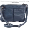 image:imageSmall Leather Crossbody Bag for Women Adjustable Sling Purse Multi PocketOcean Blue Washed Vintage