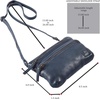 image:imageSmall Leather Crossbody Bag for Women Adjustable Sling Purse Multi PocketOcean Blue Washed Vintage