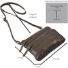 image:imageSmall Leather Crossbody Bag for Women Adjustable Sling Purse Multi PocketOlive Green Washed Vintage