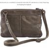 image:imageSmall Leather Crossbody Bag for Women Adjustable Sling Purse Multi PocketOlive Green Washed Vintage