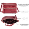 image:imageSmall Leather Crossbody Bag for Women Adjustable Sling Purse Multi PocketRed Nappa