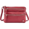 image:imageSmall Leather Crossbody Bag for Women Adjustable Sling Purse Multi PocketRed Nappa