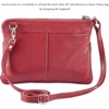 image:imageSmall Leather Crossbody Bag for Women Adjustable Sling Purse Multi PocketRed Nappa