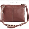 image:imageSmall Leather Crossbody Bag for Women Adjustable Sling Purse Multi PocketTan Nappa