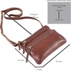 image:imageSmall Leather Crossbody Bag for Women Adjustable Sling Purse Multi PocketTan Nappa
