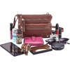 image:imageSmall Leather Crossbody Bag for Women Adjustable Sling Purse Multi PocketTan Nappa