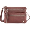 image:imageSmall Leather Crossbody Bag for Women Adjustable Sling Purse Multi PocketTan Nappa