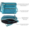 image:imageSmall Leather Crossbody Bag for Women Adjustable Sling Purse Multi PocketTurquoise Green Nappa