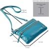 image:imageSmall Leather Crossbody Bag for Women Adjustable Sling Purse Multi PocketTurquoise Green Nappa