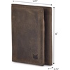 image:imageTrifold Wallets for Men Real Leather Slim Front Pocket RFID Blocking Travel with ID Window in Gift Box
