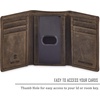 image:imageTrifold Wallets for Men Real Leather Slim Front Pocket RFID Blocking Travel with ID Window in Gift Box