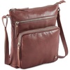 image:imageLeather Crossbody Bags for Women Sling Shoulder Purse Travel HandbagCognac Nappa