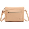 image:imageLeather Crossbody Bags for Women Small Soft Genuine Pebbled Sling Shoulder Handbag Crossover Purse with Full Adjustable Strap Cognac NappaNude Nappa