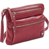 image:imageSmall Leather Crossbody Bag for Women Adjustable Sling Purse Multi PocketRed Nappa