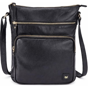 image:imageLeather Crossbody Bags for Women Sling Shoulder Purse Travel HandbagBlack Nappa