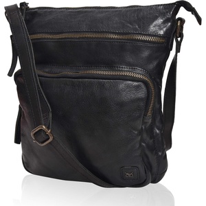 image:imageLeather Crossbody Bags for Women Sling Shoulder Purse Travel HandbagBlack Washed Vintage