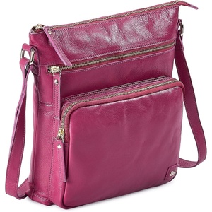 image:imageLeather Crossbody Bags for Women Sling Shoulder Purse Travel HandbagFuchsia Pink Nappa