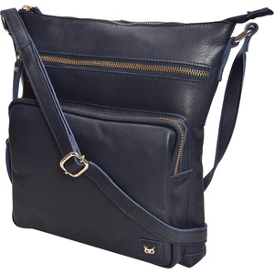 image:imageLeather Crossbody Bags for Women Sling Shoulder Purse Travel HandbagNavy Nappa