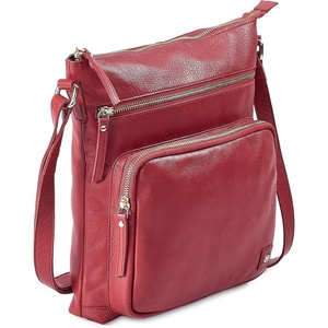 image:imageLeather Crossbody Bags for Women Sling Shoulder Purse Travel HandbagRed Nappa