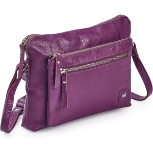image:imageLeather Crossbody Bags for Women Small Soft Genuine Pebbled Sling Shoulder Handbag Crossover Purse with Full Adjustable Strap Cognac NappaAmethyst Nappa