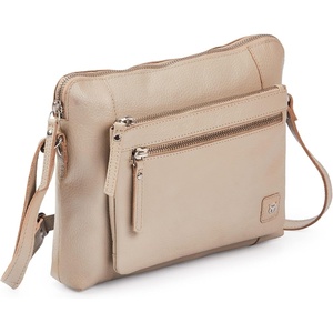 image:imageLeather Crossbody Bags for Women Small Soft Genuine Pebbled Sling Shoulder Handbag Crossover Purse with Full Adjustable Strap Cognac NappaBeige Nappa