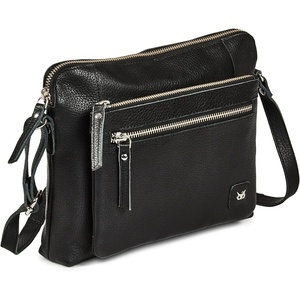 image:imageLeather Crossbody Bags for Women Small Soft Genuine Pebbled Sling Shoulder Handbag Crossover Purse with Full Adjustable Strap Cognac NappaBlack Nappa