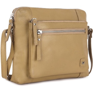 image:imageLeather Crossbody Bags for Women Small Soft Genuine Pebbled Sling Shoulder Handbag Crossover Purse with Full Adjustable Strap Cognac NappaKhaki Green Nappa