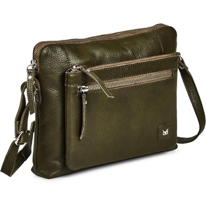 image:imageLeather Crossbody Bags for Women Small Soft Genuine Pebbled Sling Shoulder Handbag Crossover Purse with Full Adjustable Strap Cognac NappaOlive Nappa