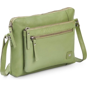 image:imageLeather Crossbody Bags for Women Small Soft Genuine Pebbled Sling Shoulder Handbag Crossover Purse with Full Adjustable Strap Cognac NappaSage Nappa