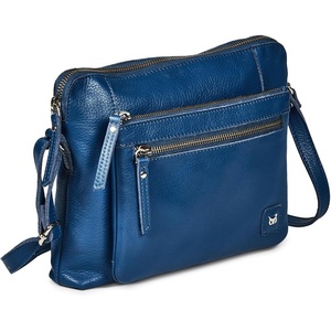 image:imageLeather Crossbody Bags for Women Small Soft Genuine Pebbled Sling Shoulder Handbag Crossover Purse with Full Adjustable Strap Cognac NappaSapphire Blue Nappa