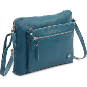 image:imageLeather Crossbody Bags for Women Small Soft Genuine Pebbled Sling Shoulder Handbag Crossover Purse with Full Adjustable Strap Cognac NappaTeal Nappa