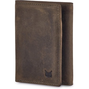 image:imageTrifold Wallets for Men Real Leather Slim Front Pocket RFID Blocking Travel with ID Window in Gift Box