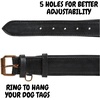 image:imageLeather Dog Collar Padded Soft Interiors Premium Vintage Look HandcraftedBlack